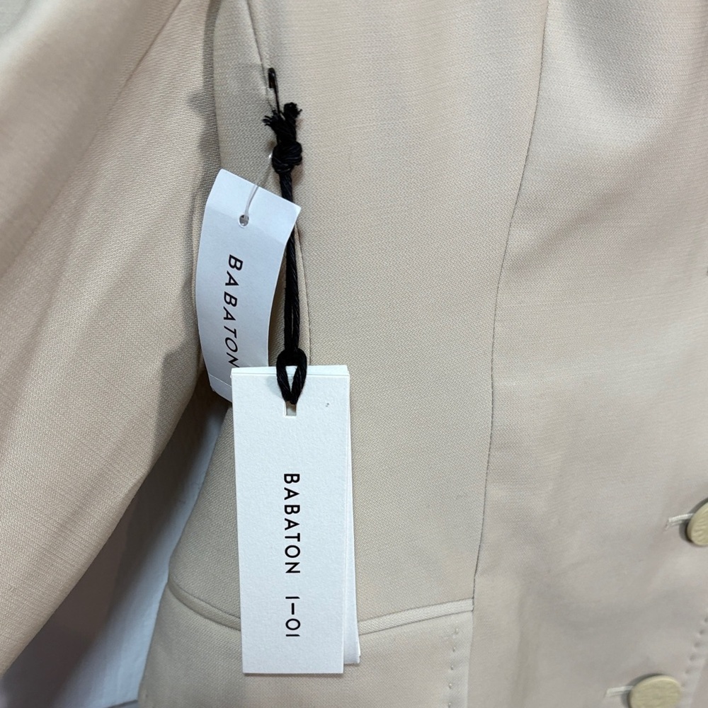 NWT Babaton 1-01 Cream Tailored Blazer Women’s Structured Career Jacket Aritzia - Picture 4 of 13